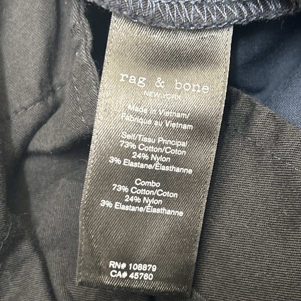 Rag & Bone Chino Pants Mens 28x30 Dark Navy Blue Twill Fit 2 Slim - Picture 10 of 11